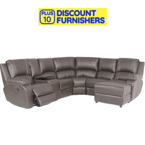 Lyla 6 Piece Corner Recliner with Console & Chaise in Full Genuine Leather